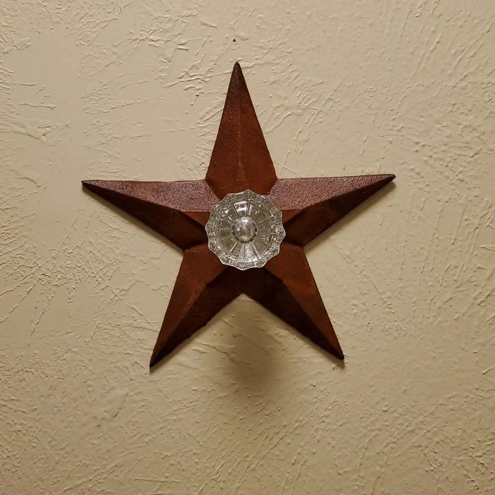 HOOK | Cast Iron Lone Star Coat Hook with Crystal Style Knob